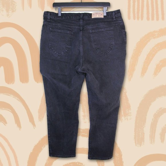 Vintage Denim - Vintage 90s Black High Waisted Black Mom Jeans